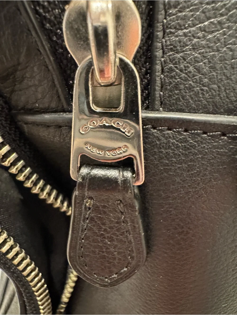 Coach Black Leather Laptop Briefcase